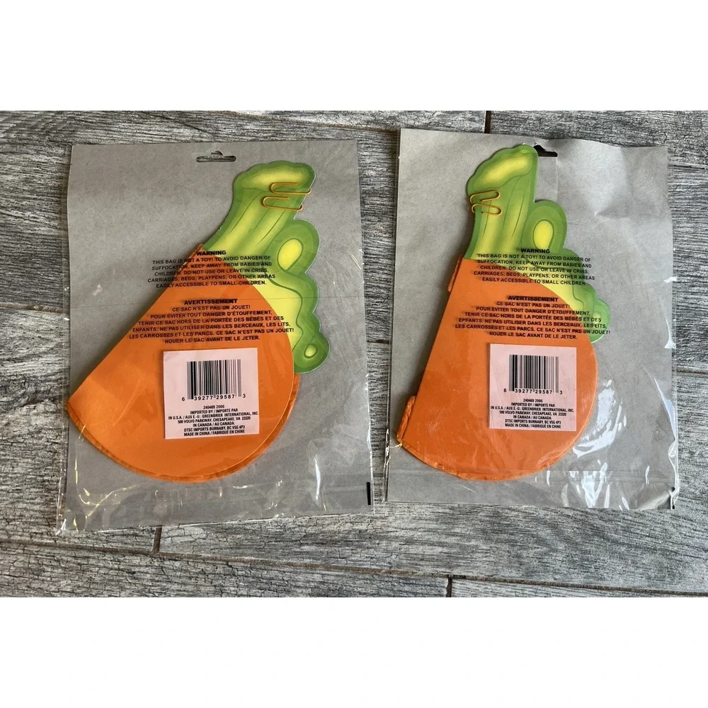 3D Halloween‎ Honeycomb Paper Pumpkin Tissue Lot of 2 Table Centerpiece 10